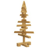 Árbol de Navidad de madera Marrón 60 cm Madera maciza de pino 2