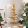 Árbol de Navidad de madera Marrón 60 cm Madera maciza de pino 3