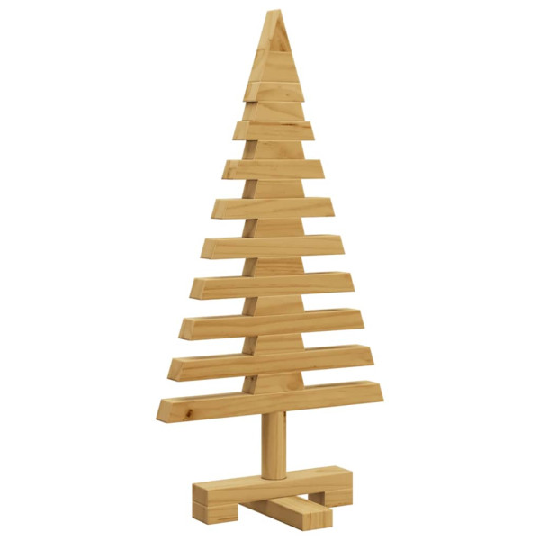 Árbol de Navidad de madera Marrón 60 cm Madera maciza de pino M 4