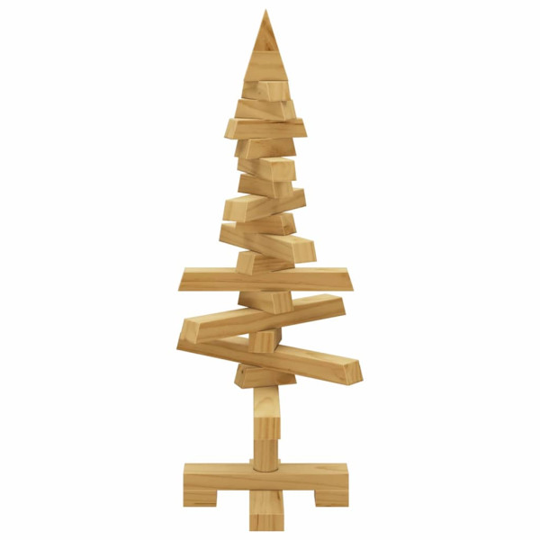 Árbol de Navidad de madera Marrón 60 cm Madera maciza de pino M 5