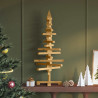 Árbol de Navidad de madera Marrón 90 cm Madera maciza de pino 1