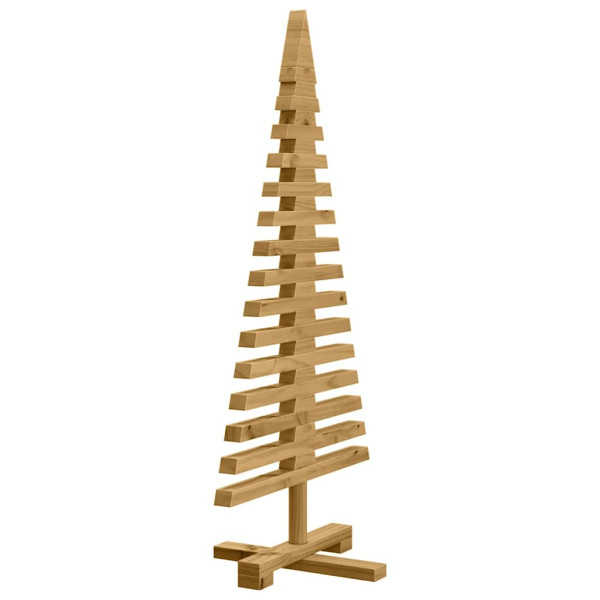 Árbol de Navidad de madera Marrón 90 cm Madera maciza de pino M 4