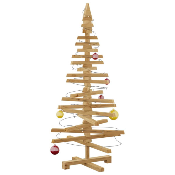 Árbol de Navidad de madera Marrón 120 cm Madera maciza de pino M 3