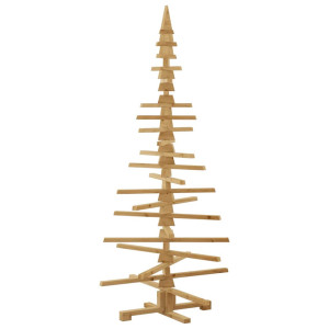 Árbol de Navidad de madera Marrón 180 cm Madera maciza de pino H
