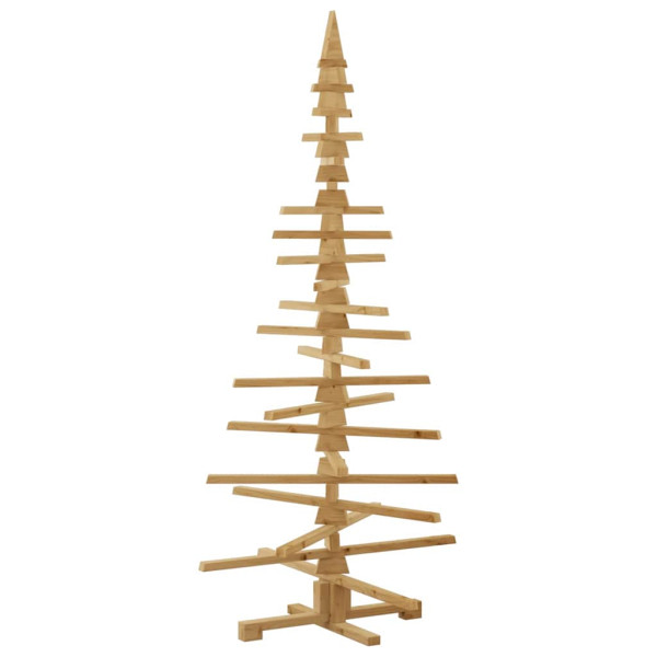 Árbol de Navidad de madera Marrón 180 cm Madera maciza de pino M 2