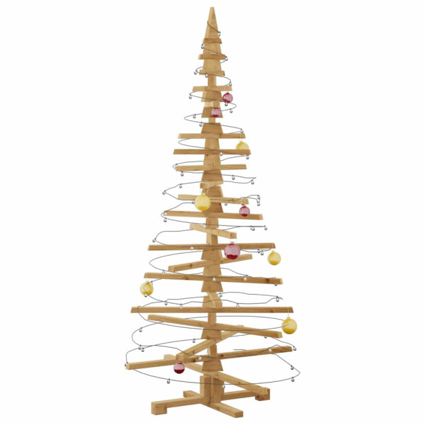 Árbol de Navidad de madera Marrón 180 cm Madera maciza de pino M 3
