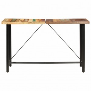 Mesa alta de cocina de madera maciza reciclada 180x70x107 cm H