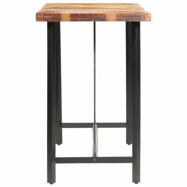 Mesa alta de cocina de madera maciza reciclada 180x70x107 cm M 3