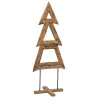 Árbol de Navidad con soporte Marrón 90 cm Madera de teca maciza 2