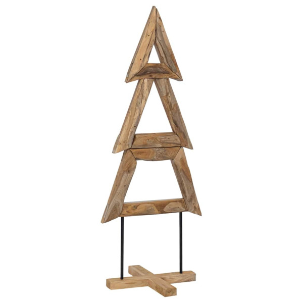 Árbol de Navidad Marrón 150 cm Madera de teca maciza M 2