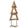 Árbol de Navidad Marrón 150 cm Madera de teca maciza 3