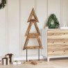 Árbol de Navidad Marrón 150 cm Madera de teca maciza 4
