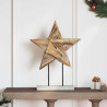 Estrella de Navidad Marrón 45 x 5 x 60 cm Madera de teca maciza 1