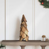 Árbol de Navidad con soporte Marrón 50 cm Madera de teca maciza 1