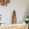 Árbol de Navidad con soporte Marrón 50 cm Madera de teca maciza 3