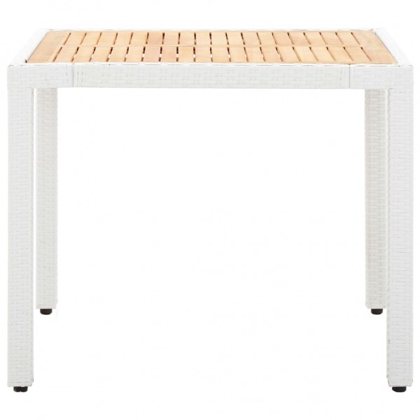 Juego de comedor de jardín 5 piezas ratán sintético blanco M 3