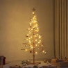 Árbol de Navidad de madera con soporte Marrón 150 cm Bambú 1