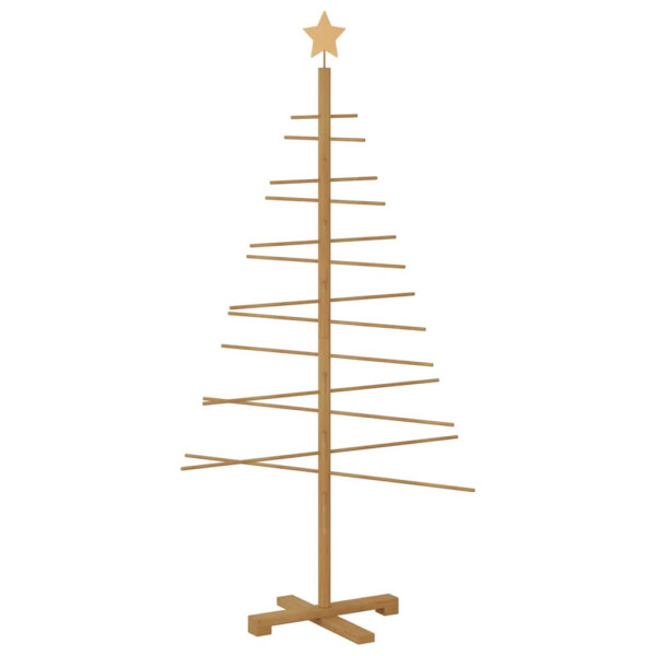 Árbol de Navidad de madera con soporte Marrón 150 cm Bambú M 2