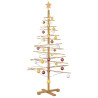 Árbol de Navidad de madera con soporte Marrón 150 cm Bambú 3
