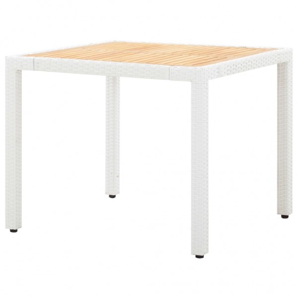 Juego de comedor de jardín 5 piezas ratán sintético blanco M 5