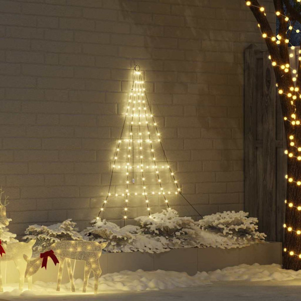 Árbol de Navidad LED con 112 LED Cálido 511 cm Metal D