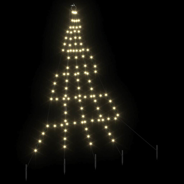 Árbol de Navidad LED con 112 LED Cálido 511 cm Metal M 4