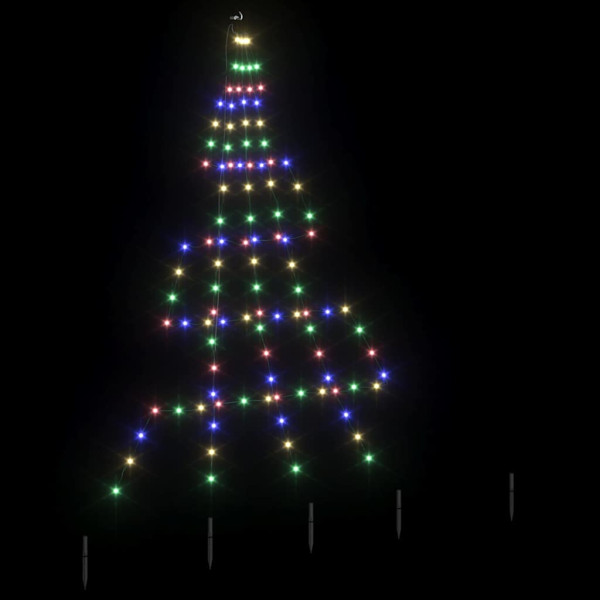 Árbol de Navidad LED con 112 LED Multicolor 511 cm Metal M 4
