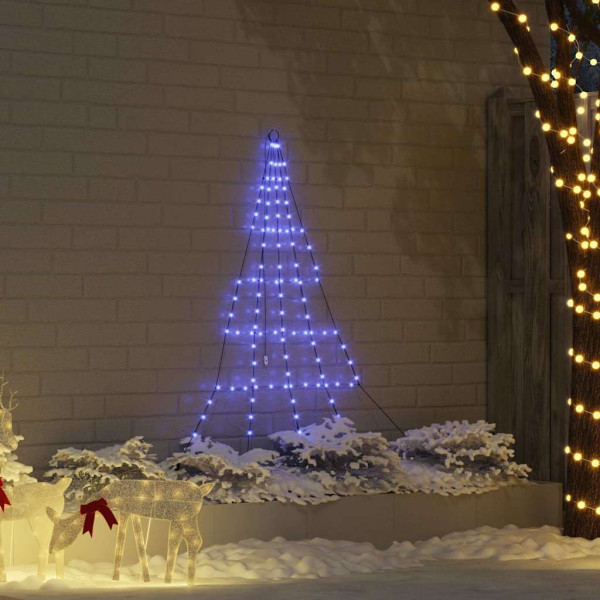 Árbol de Navidad LED con 112 LED Azul 511 cm Metal D