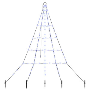 Árbol de Navidad LED con 112 LED Azul 511 cm Metal H