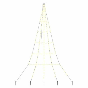 Árbol de Navidad LED con 168 LED Cálido 511 cm Metal H