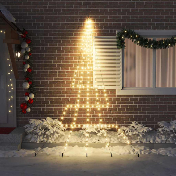 Árbol de Navidad LED con 168 LED Cálido 511 cm Metal M 3
