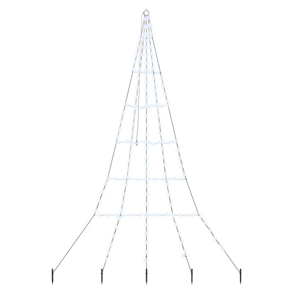 Árbol de Navidad LED con 168 LED Frío 511 cm Metal M 2