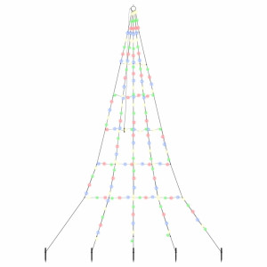 Árbol de Navidad LED con 168 LED Multicolor 511 cm Metal H
