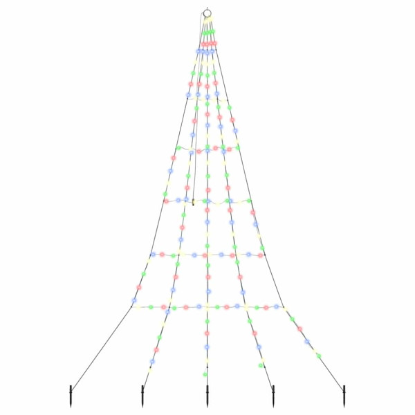 Árbol de Navidad LED con 168 LED Multicolor 511 cm Metal M 2
