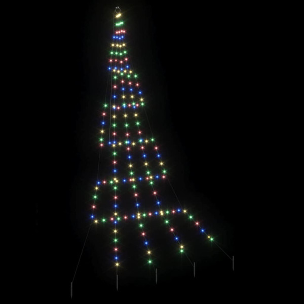 Árbol de Navidad LED con 168 LED Multicolor 511 cm Metal M 4