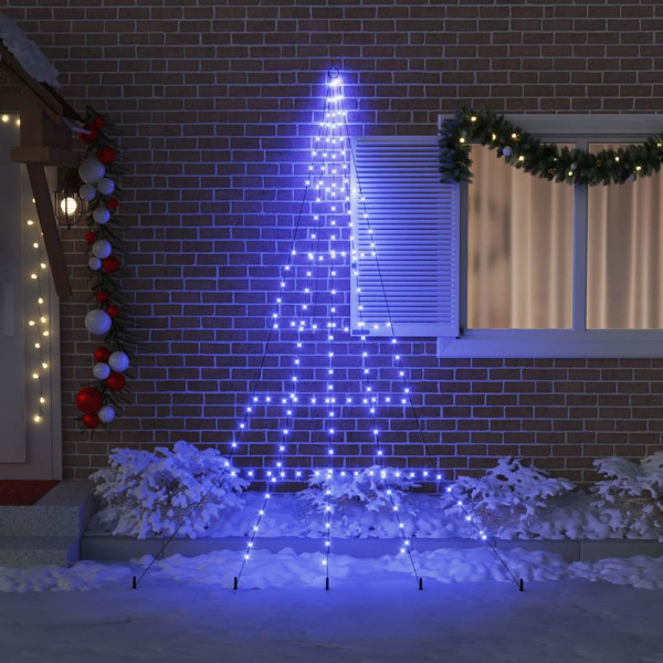 Árbol de Navidad LED con 168 LED Azul 511 cm Metal M 3