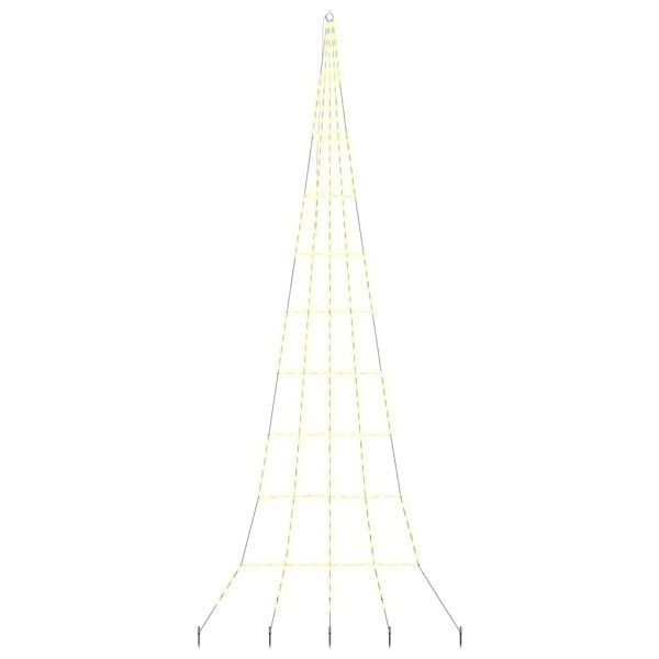 Árbol de Navidad LED con 276 LED Cálido 511 cm Metal M 2