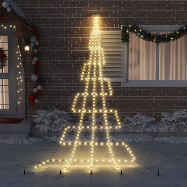 Árbol de Navidad LED con 276 LED Cálido 511 cm Metal M 3