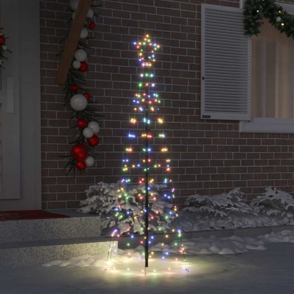 Árbol de Navidad LED con 390 LED Multicolor 250 cm Hierro M 3