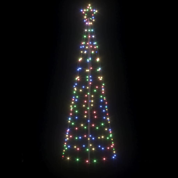 Árbol de Navidad LED con 390 LED Multicolor 250 cm Hierro M 4