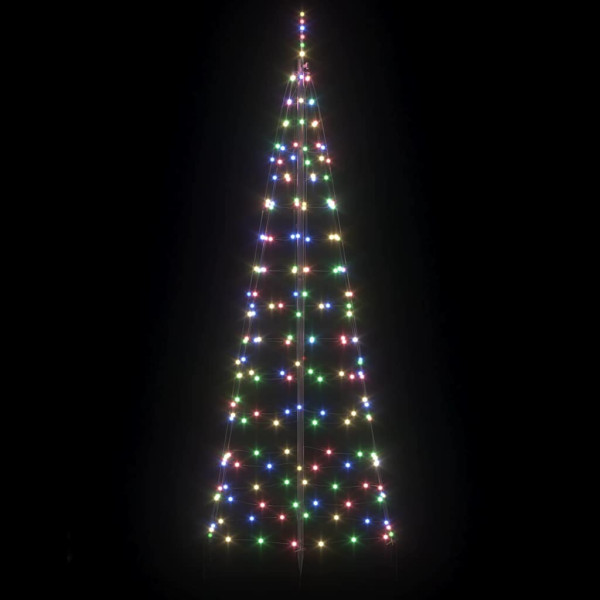 Árbol de Navidad LED con 390 LED Multicolor 250 cm Hierro M 5
