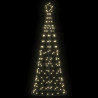 Árbol de Navidad LED con 390 LED Cálido 250 cm Hierro 4
