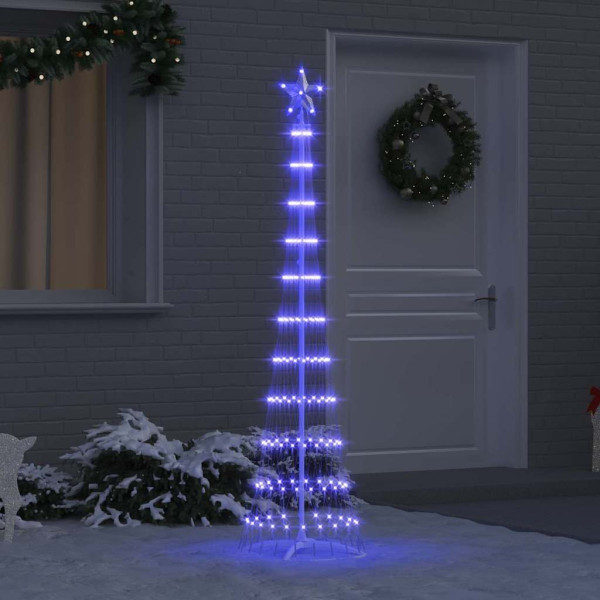 Árbol de Navidad LED Azul 138.5 x 138.5 x 399 cm Metal D