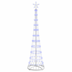 Árbol de Navidad LED Azul 138.5 x 138.5 x 399 cm Metal H