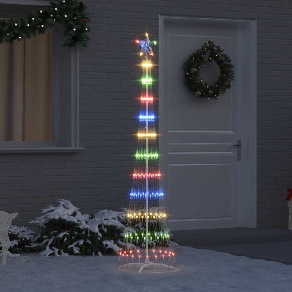 Árbol de Navidad LED Multicolor 138.5 x 138.5 x 399 cm Metal D
