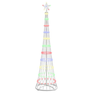 Árbol de Navidad LED Multicolor 138.5 x 138.5 x 399 cm Metal H