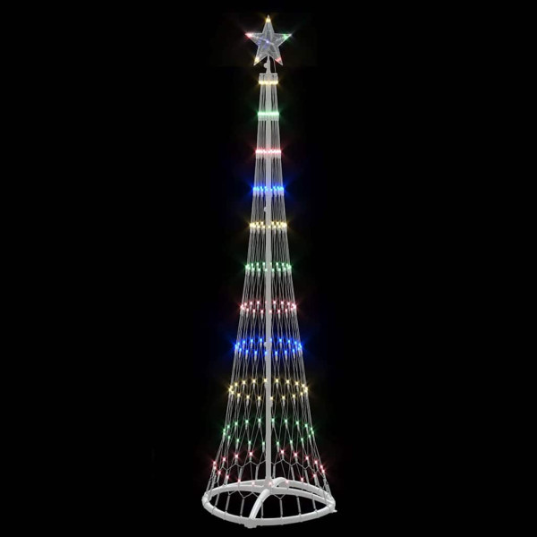 Árbol de Navidad LED Multicolor 138.5 x 138.5 x 399 cm Metal M 4