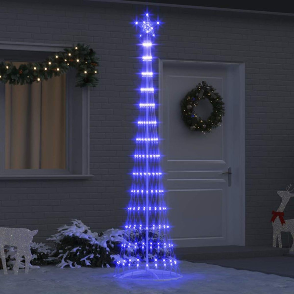 Árbol de Navidad LED Azul 138.5 x 138.5 x 399 cm Metal D