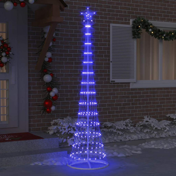 Árbol de Navidad LED Azul 138.5 x 138.5 x 399 cm Metal M 3