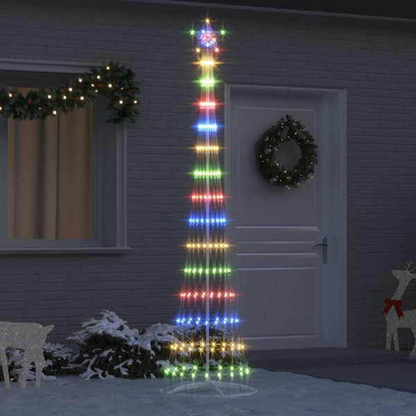 Árbol de Navidad LED Multicolor 138.5 x 138.5 x 399 cm Metal D